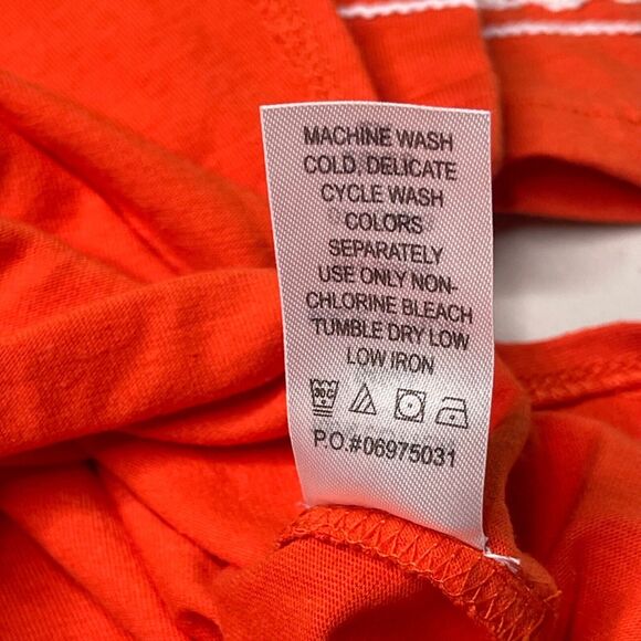 Woman Within Tunic Top Womens 2X 26/28 Red-orange Embroidered 100% Cotton Boho - Picture 14 of 16